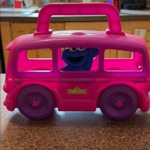 Sesame Street pink bus